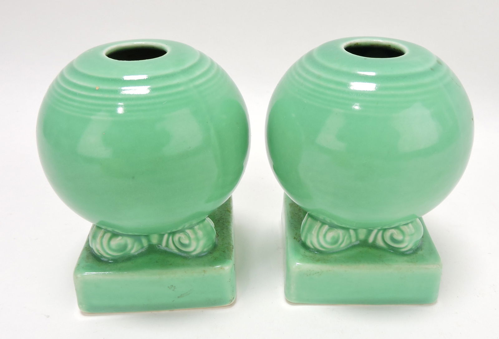 Fiesta pair bulb candle holders, green (1 of 1)
