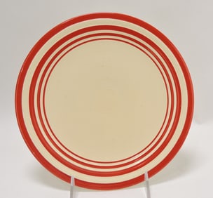 RARE RARE RARE Fiesta 9" ivory with red stripe plate