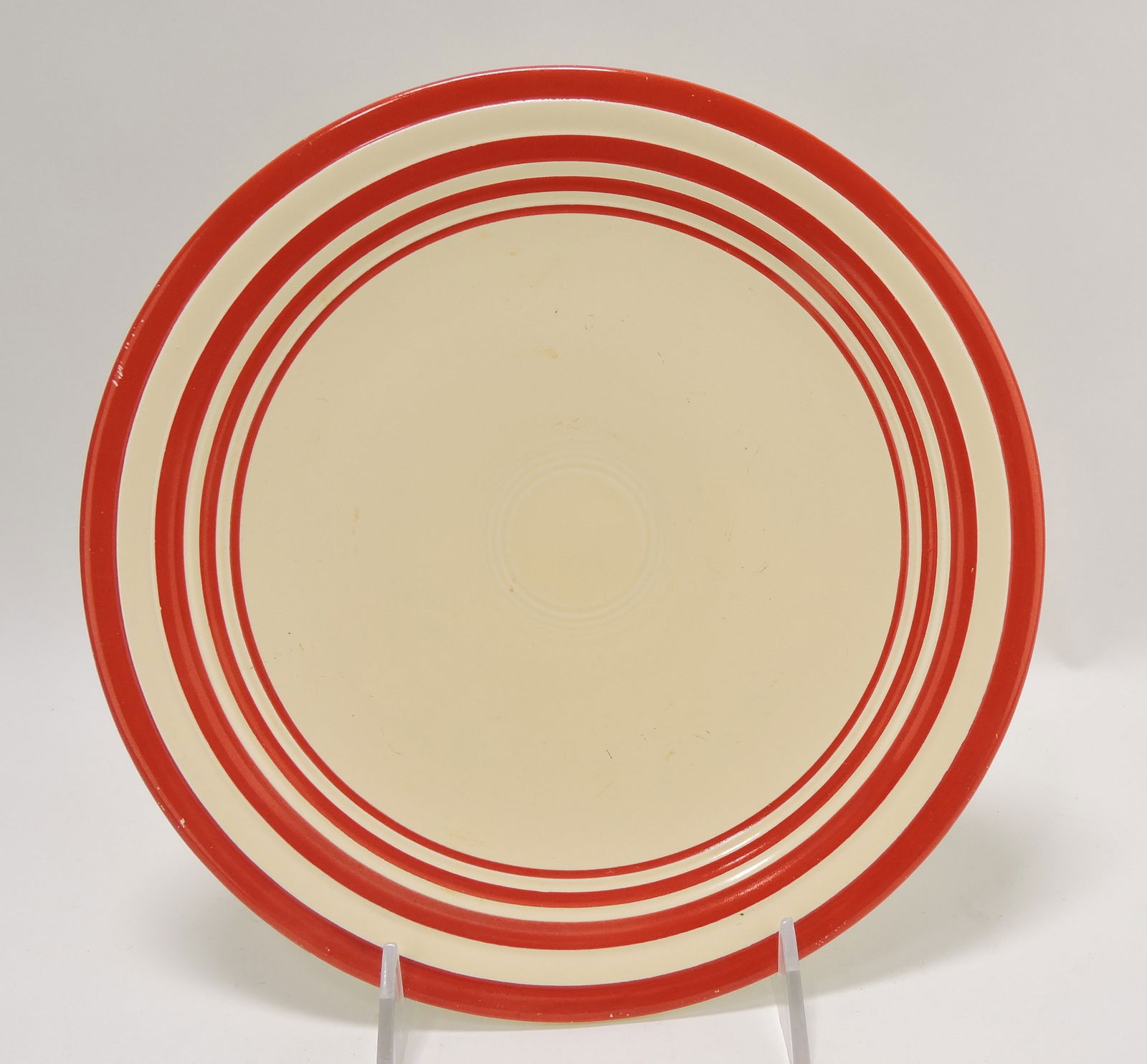 RARE RARE RARE Fiesta 9" ivory with red stripe plate