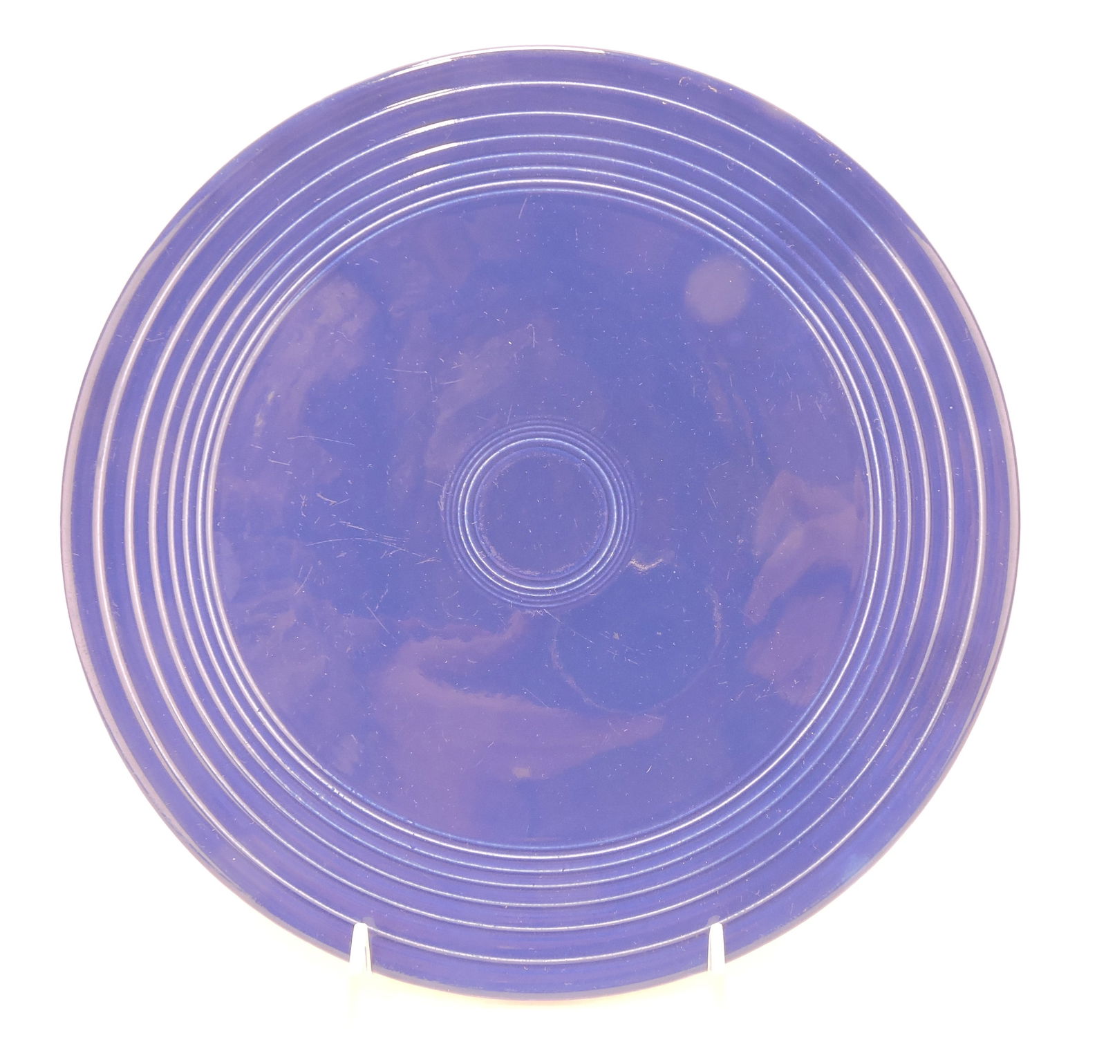 RARE Fiesta cake plate, cobalt, minor (1 of 2)