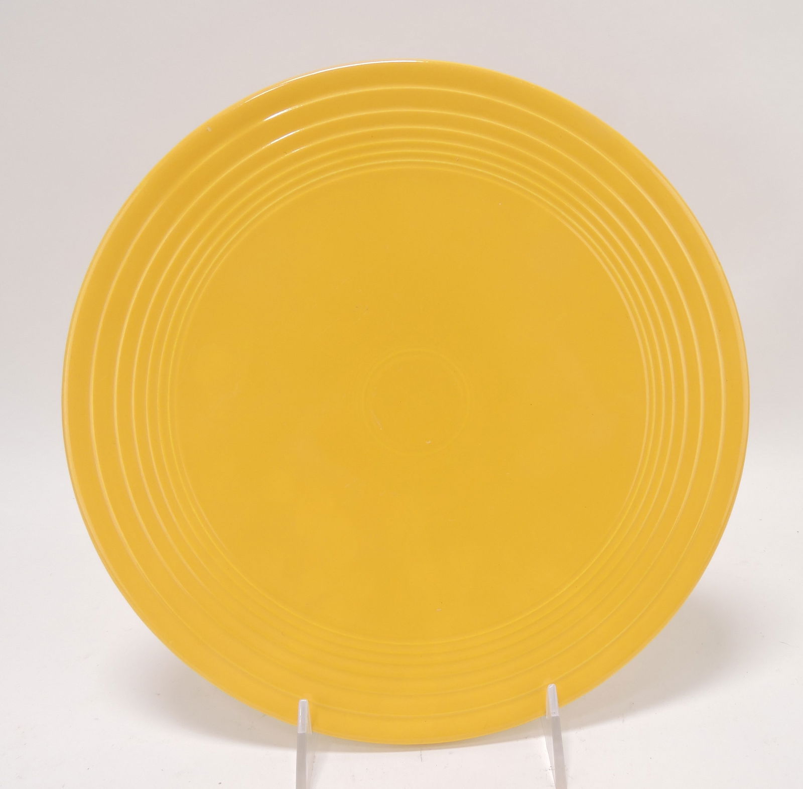 RARE Fiesta cake plate, yellow (1 of 2)