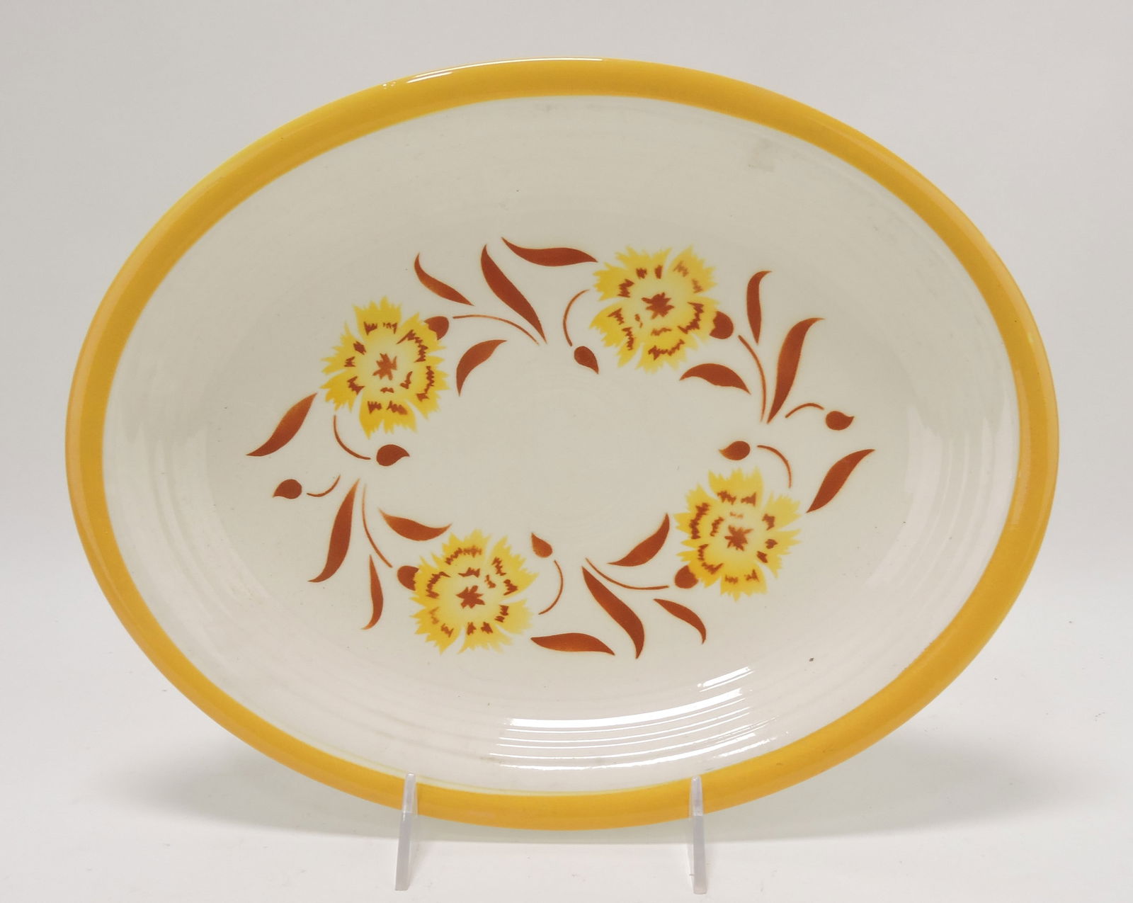 Fiesta yellow carnation oval platter (1 of 1)