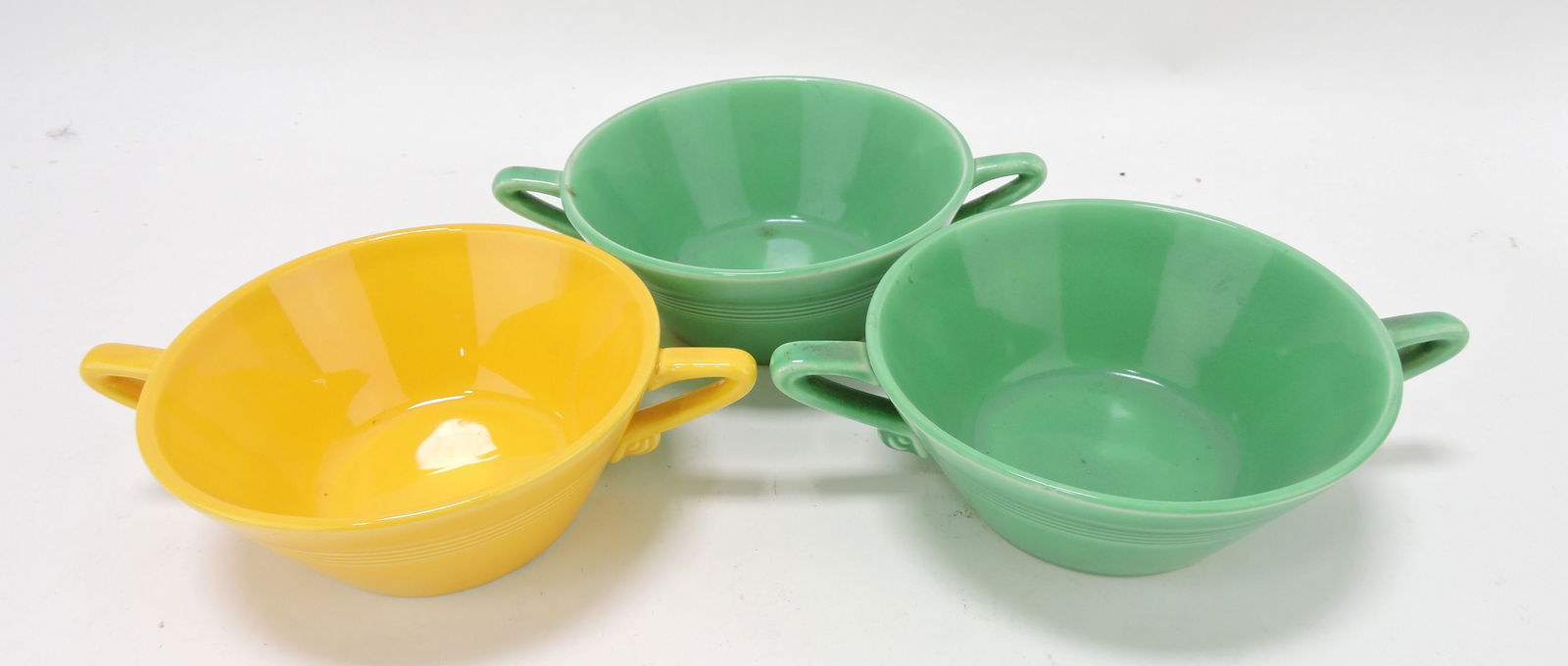 Harlequin lot of 3 cream soups: .