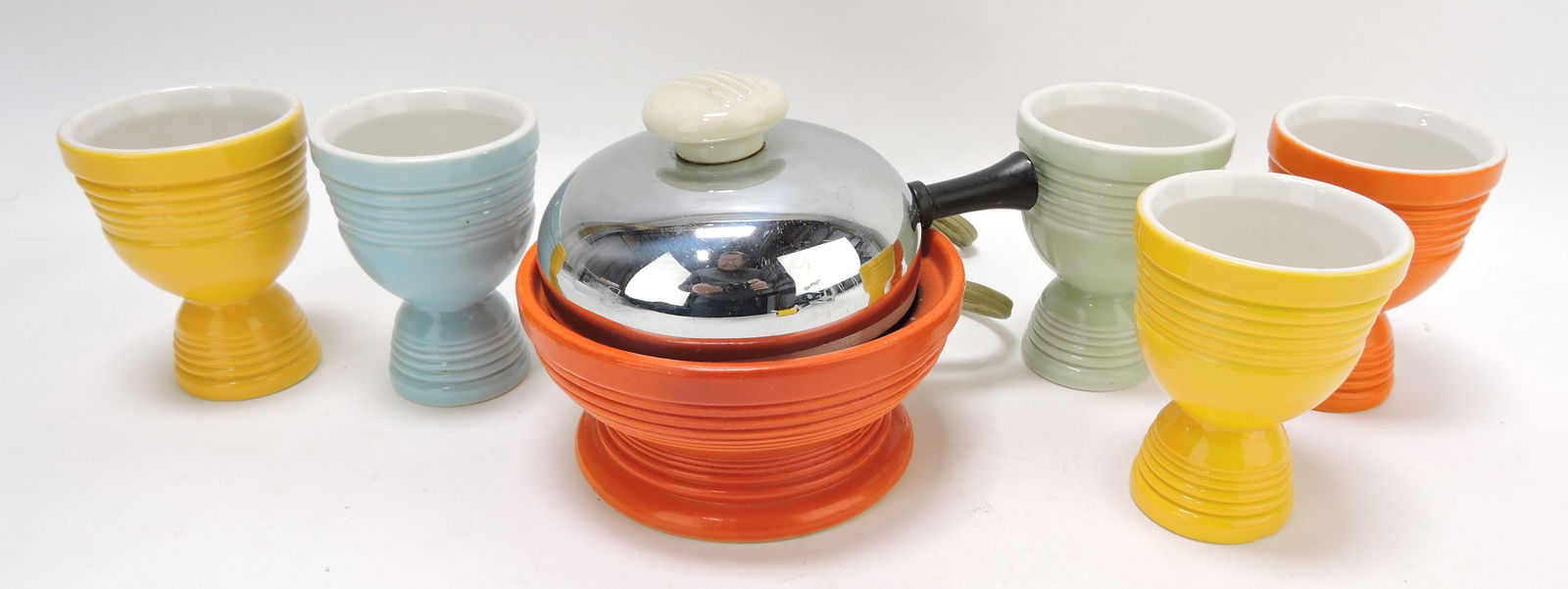 Hankscraft egg poacher and 5 egg cups: .