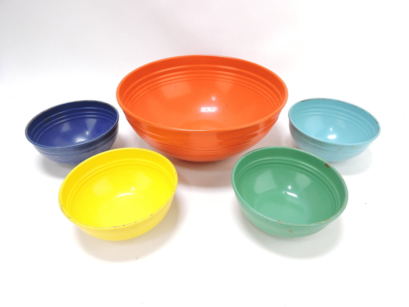 Fiesta metal go along 5 pc popcorn: bowl set, some losses