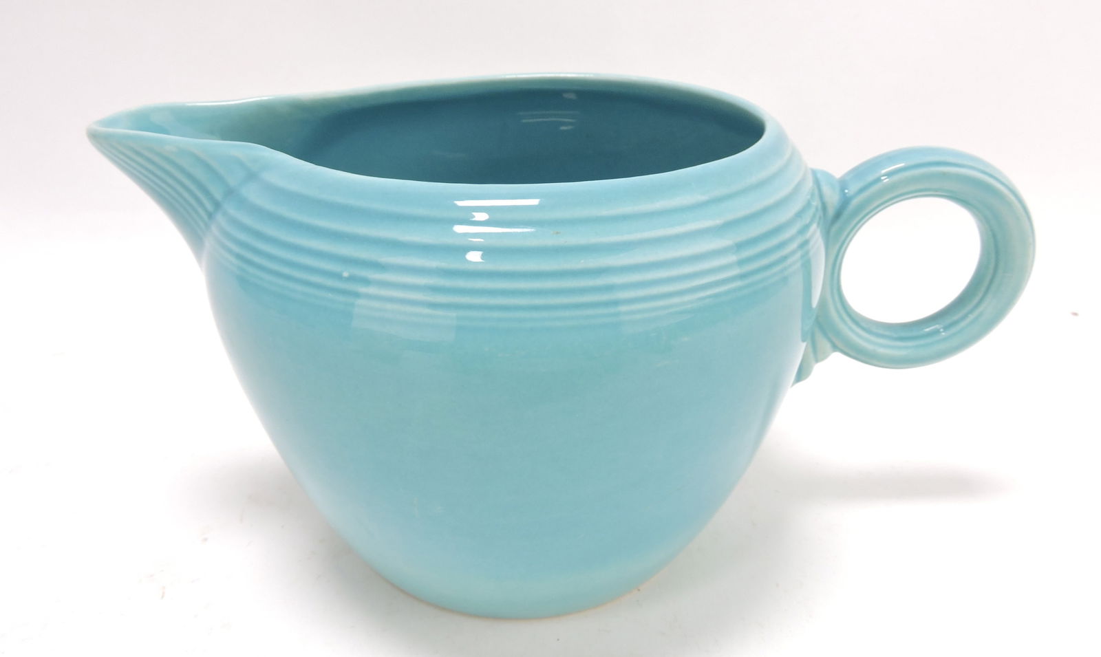 Fiesta two pint jug, turquoise (1 of 1)
