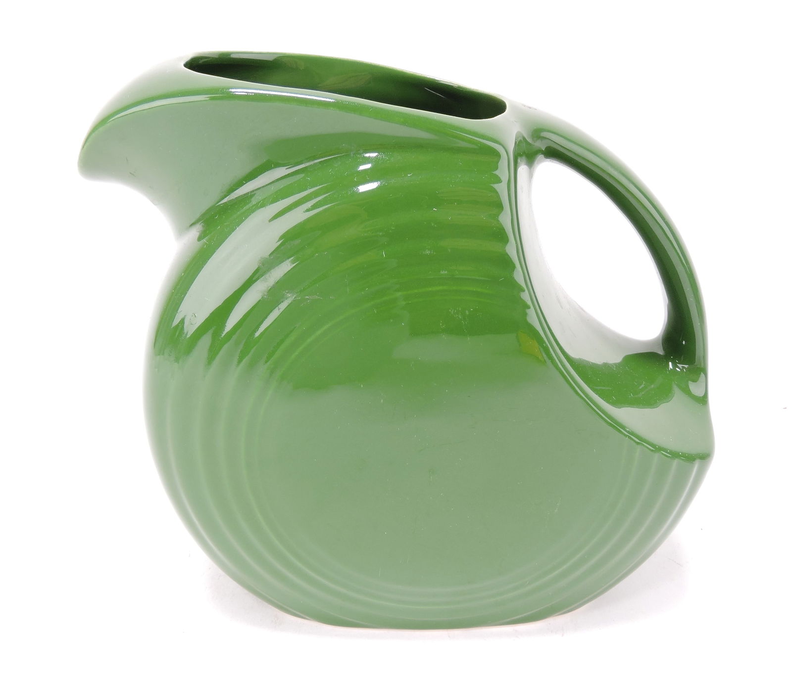 Fiesta disc water pitcher, dark green (1 of 1)