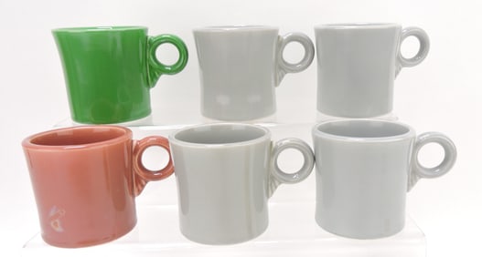 Fiesta mug group, 6 - 50's colors