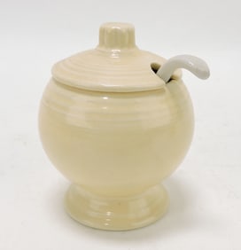 Fiesta mustard, ivory, minor nick to lid