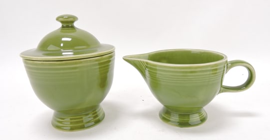 Fiesta Ironstone cream & sugar,
