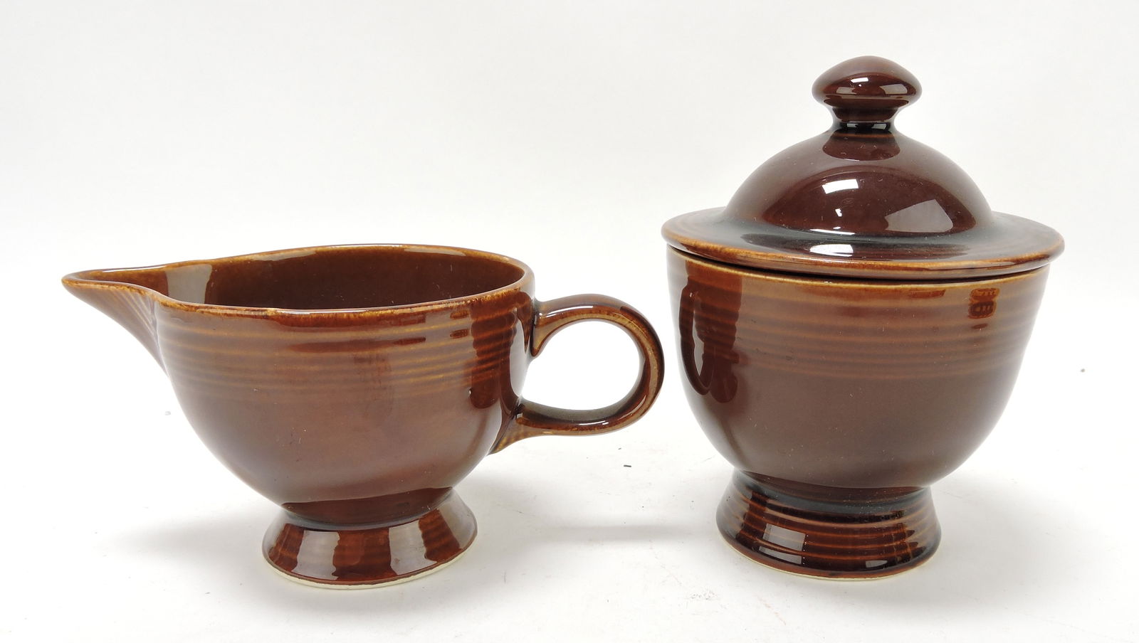 Fiesta Amberstone cream & sugar: .