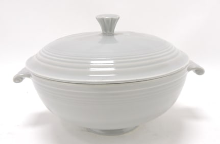 Fiesta casserole, gray, minor nick to