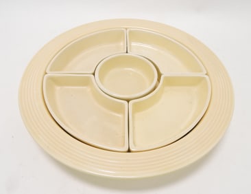 Fiesta 6 pc relish tray, ivory