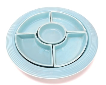 Fiesta 6 pc relish tray, turquoise