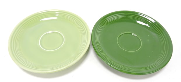 Fiesta demitasse saucers, chartreuse