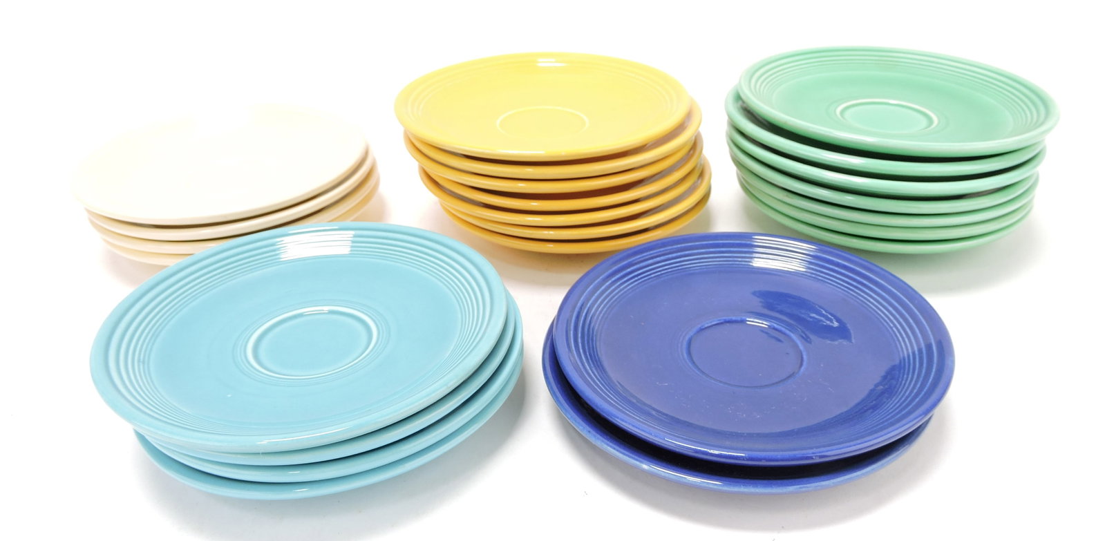 Fiesta demitasse saucer group,: 24 mixed