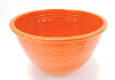 Fiesta #7 mixing bowl, red, inside