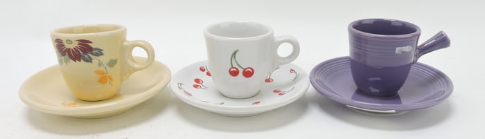 Fiesta Post 86 lot of 3 AD cups &