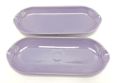 Fiesta Post 86 lot of 2 relish trays,