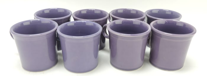Fiesta Post 86 lot of 8 mugs, lilac,