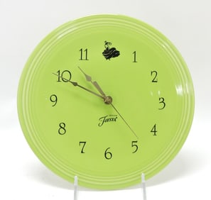 Fiesta Post 86 plate clock, chartreuse, 10"