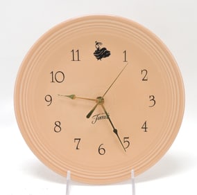 Fiesta Post 86 plate clock, apricot, 10"