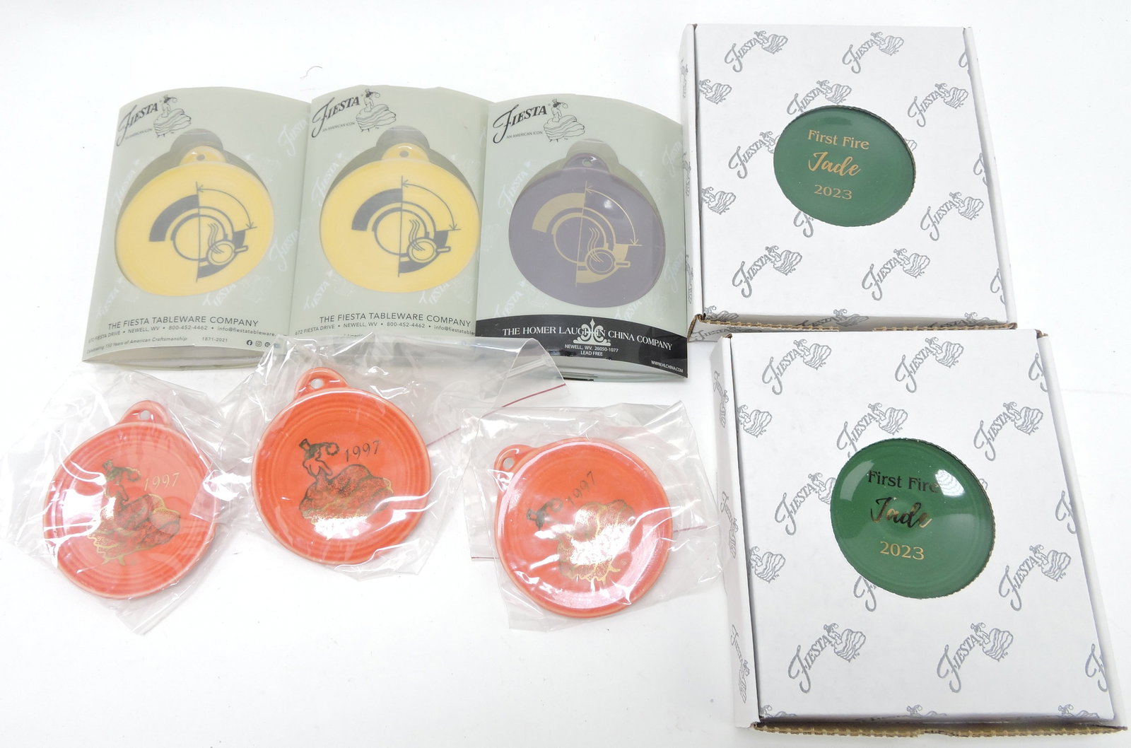 Fiesta Post 86 lot of 8 ornaments: .