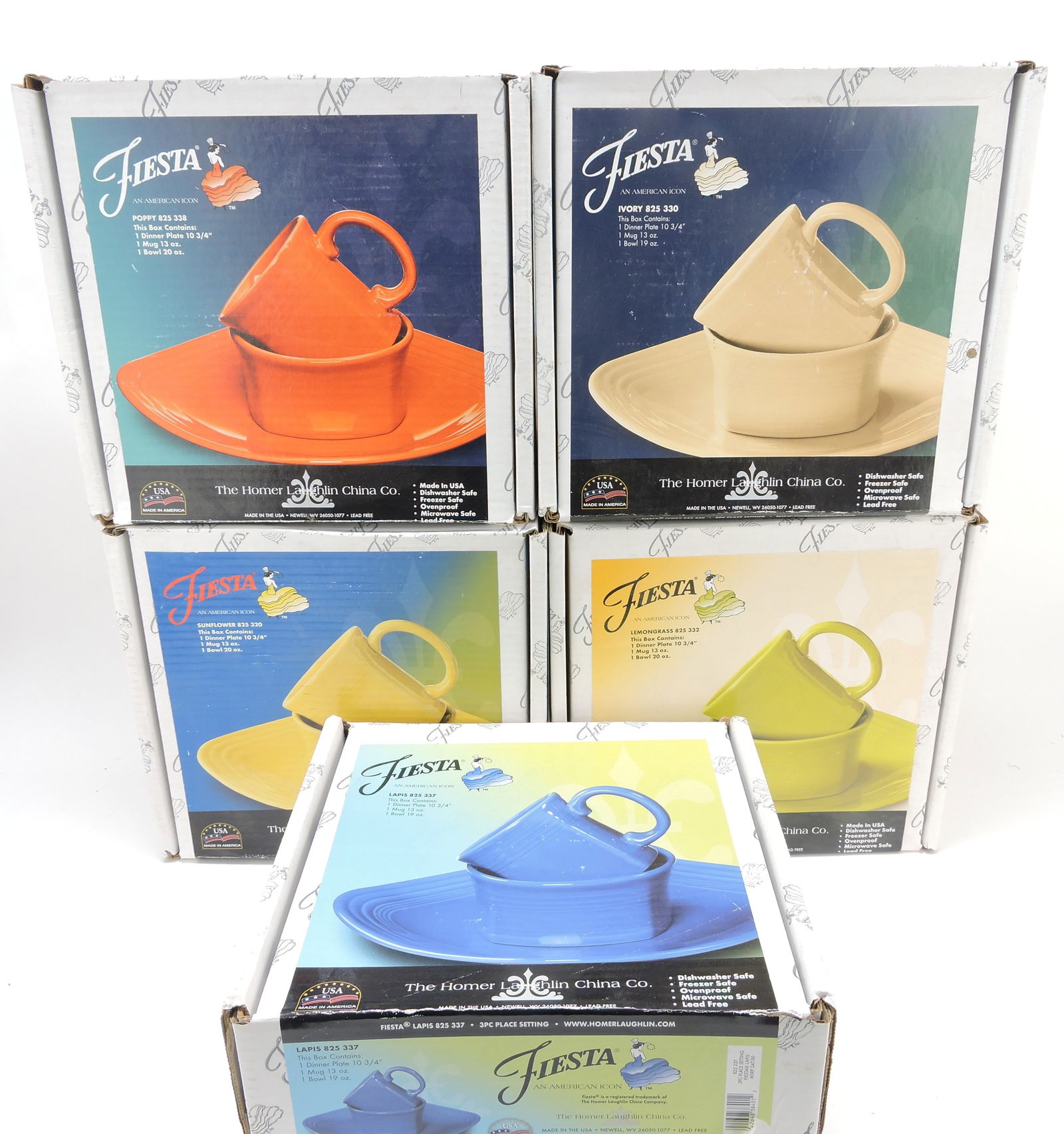 Fiesta Post 86 lot of 5 - 3 pc place (1 of 1)