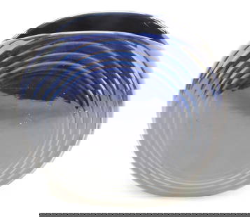 RARE RARE RARE Fiesta Post 86: prototype Millennium II vase without flared top, designed by Jonathan Perry and never produced (NOP), 7"h, cobalt
