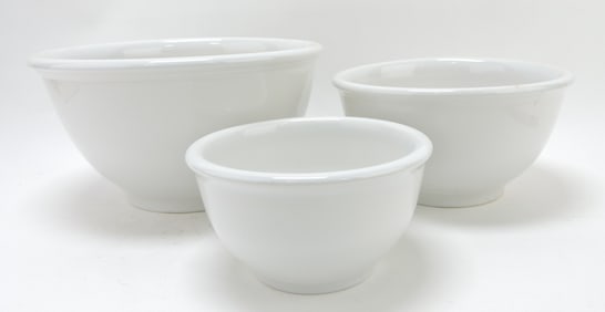 Fiesta Post 86 3 pc mixing bowl set, white,