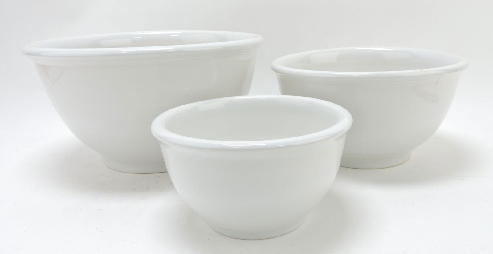Fiesta Post 86 3 pc mixing bowl set, white, (1 of 1)