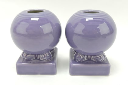 Fiesta Post 86 pair of round candle sticks,