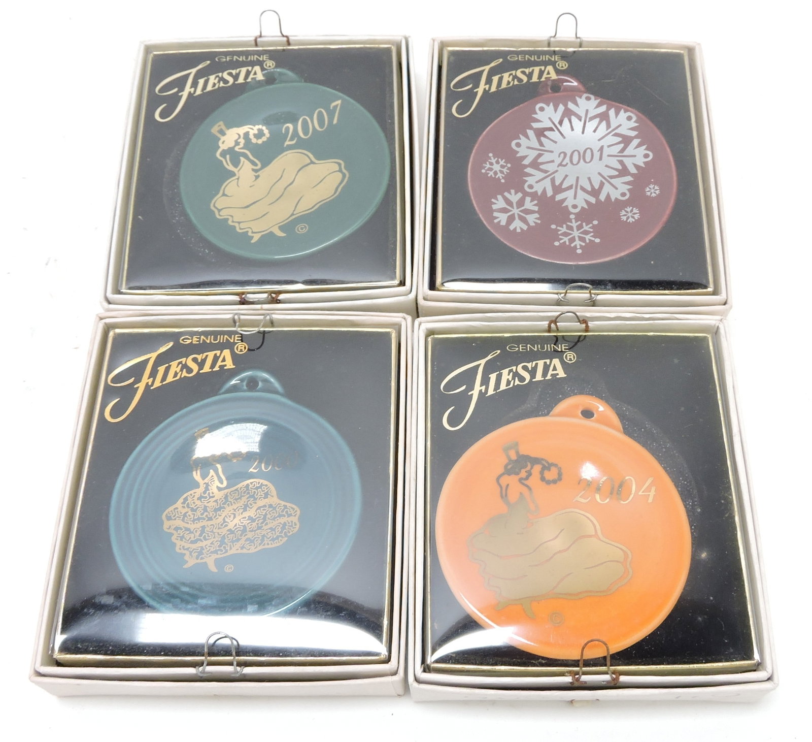Fiesta Post 86 lot of 4 ornaments: .
