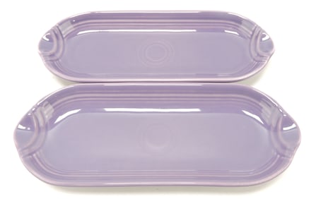 Fiesta Post 86 lot of 2 relish trays, lilac,