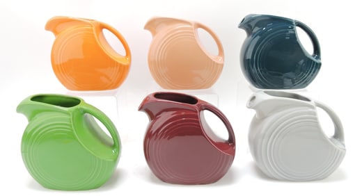 Fiesta Post 86 lot of 6 juice pitchers,