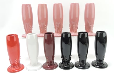 Fiesta Post 86 lot of 11 bud vases: