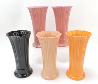 Fiesta Post 86 lot of 5 medium vases,