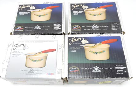 Fiesta Post 86 lot of 4 - 2 pc bowl and