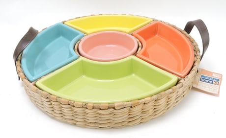 Fiesta style relish tray, 13 1/2"