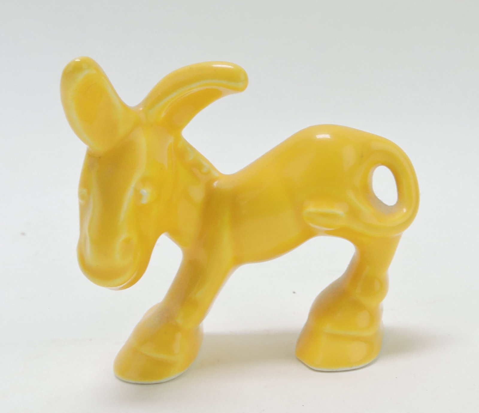Harlequin animal, donkey, yellow,: 2 3/4"