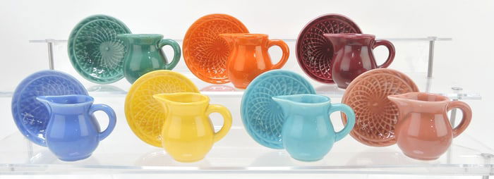 Harlequin lot of 7 individual creamers 2",
