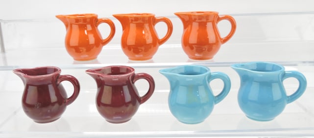 Harlequin lot of 7 individual creamers 2",