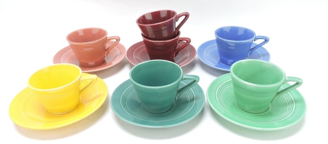 Harlequin lot of 6 demitasse cups &