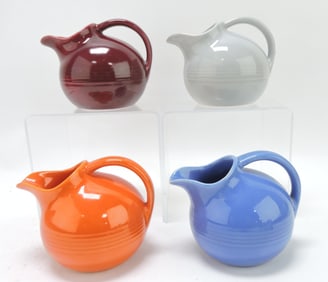 Harlequin lot of 4 novelty creamers, 4"