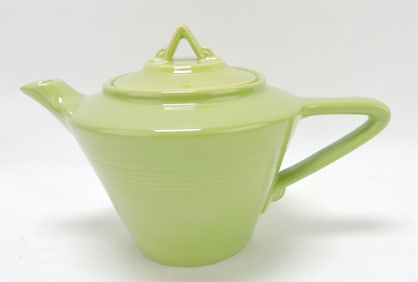 Harlequin teapot, 6", chartreuse