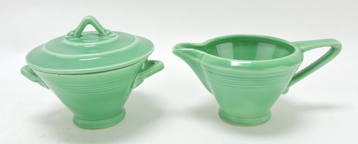 Harlequin cream & sugar, green,