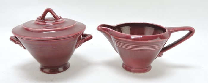 Harlequin cream & sugar, maroon,