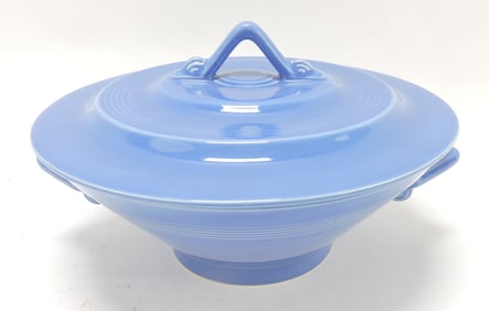 Harlequin casserole, mauve blue, 5 1/2"