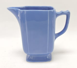 Riviera batter jug, mauve blue, 6 1/2"