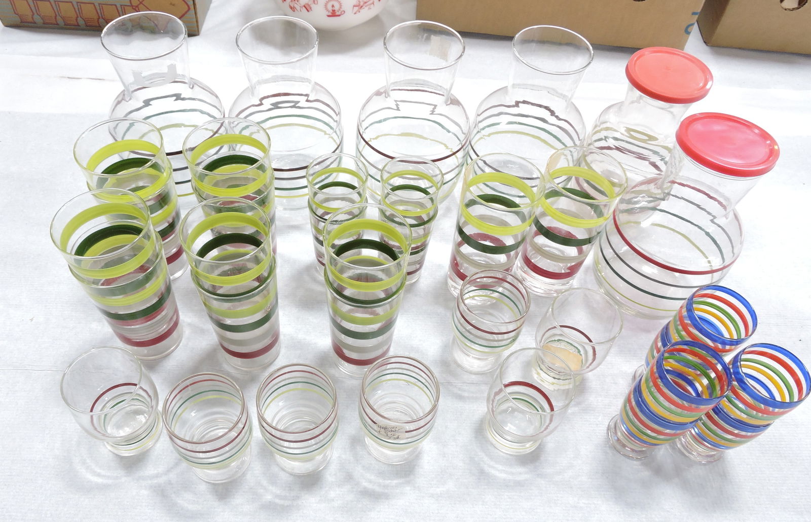 Lot of go along glassware: .